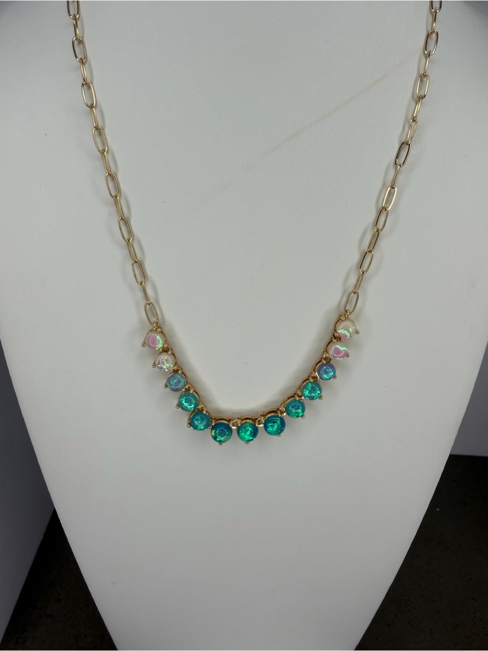 Park Lane Women’s Bali Necklace Gold Tropical Opal Casual Statement Necklace NWT - Picture 2 of 4